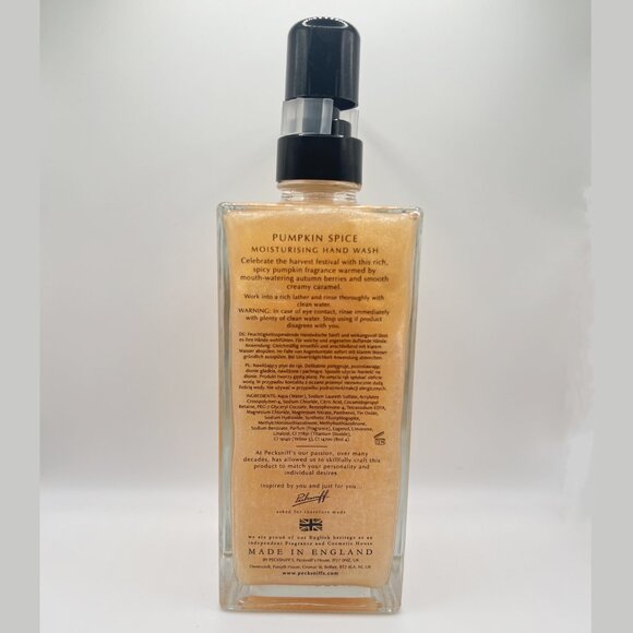 NEW 3x Pecksniffs Pumpkin Spice Glass Bottle Shimmer Hand Wash - 16.9 fl oz - Picture 2 of 3